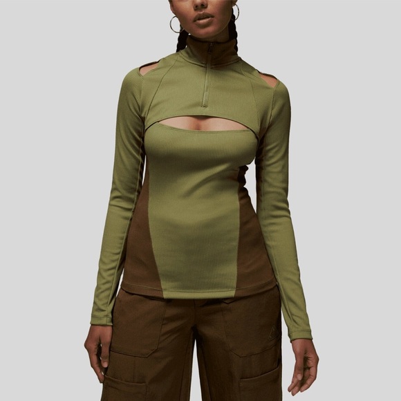 Jordan Tops - Nike Jordan 23 Engineered Women's 1/4-Zip Long-Sleeve Top Tight Fit